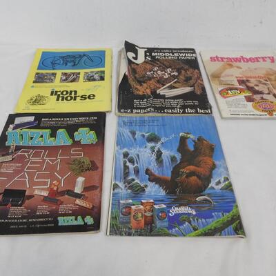 5 Vintage Magazines: Outside, High Times, Easy Riders, head: 1976-1979