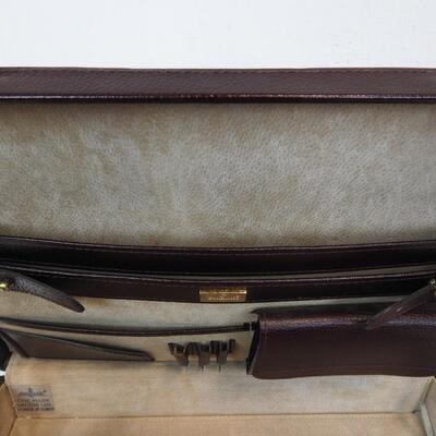 Atlantic Fine Mark Executive Case, Brown, Combination Lock, Good Condition-Clean