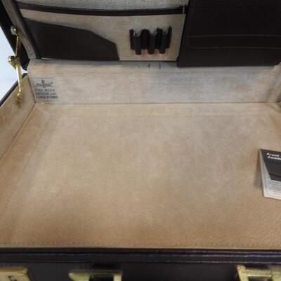 Atlantic Fine Mark Executive Case, Brown, Combination Lock, Good Condition-Clean