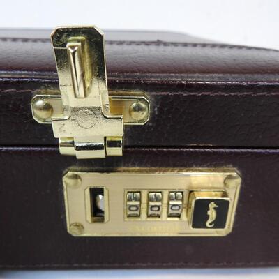 Atlantic Fine Mark Executive Case, Brown, Combination Lock, Good Condition-Clean