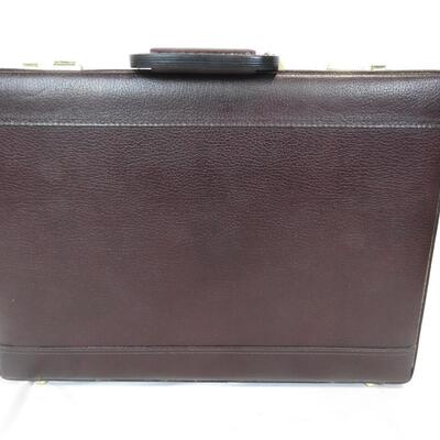 Atlantic Fine Mark Executive Case, Brown, Combination Lock, Good Condition-Clean