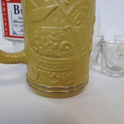 5 Shot Glasses, 3 Beer Mugs & 2 Glasses: Budweiser, Coors, Michelob