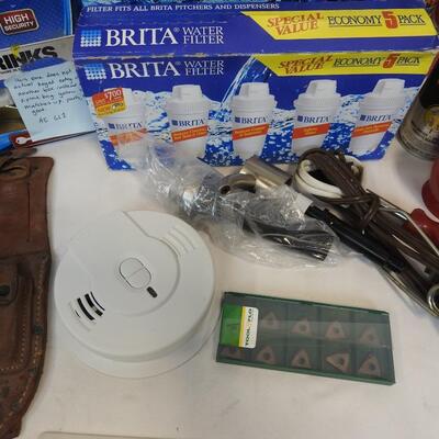 Household Lot: PUR Filters, Brita Filters, Pest Sprays, Brinks Door Knob