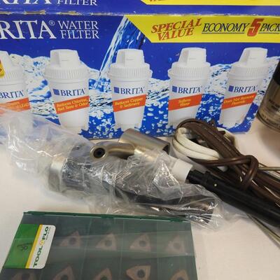 Household Lot: PUR Filters, Brita Filters, Pest Sprays, Brinks Door Knob