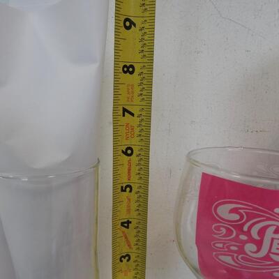 3 Vintage Glasses: 7up The Uncola, Pepsi Cola, Sweet Polly (From Underdog Show)