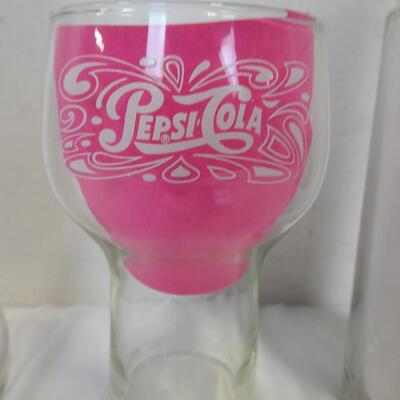 3 Vintage Glasses: 7up The Uncola, Pepsi Cola, Sweet Polly (From Underdog Show)