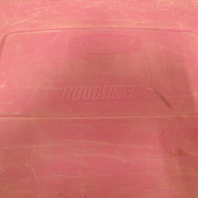 4 Totes, 2 With Lids, 2 NO Lids: Sterilite, Roughneck, Gray Tote  Lid Has Cracks
