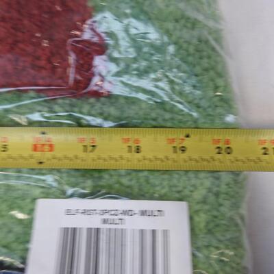 Holiday Time Elf Cotton/Polyester Non-Slip Bath Rug Set, Green, 3pcs-NEW