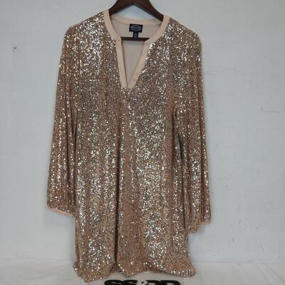 Scoop Women's Stretch Sequin Mini Tunic Dress-NEW