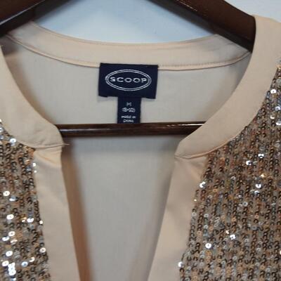 Scoop Women's Stretch Sequin Mini Tunic Dress-NEW