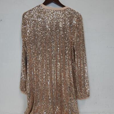 Scoop Women's Stretch Sequin Mini Tunic Dress-NEW