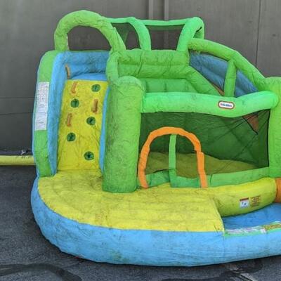 Inflatable Wet 'N Dry Water Park, Used, 2 Holes In Bounce House, 14'x13'x9'