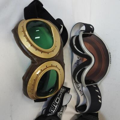 4 Pairs Ski Goggles- Scott, Smith Brands, Various Styles/Sizes