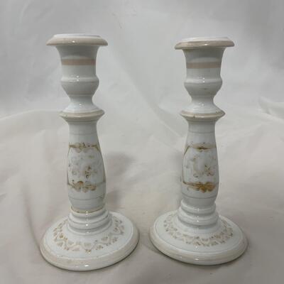 .52. Early Porcelain Candle Sticks | c. 1830