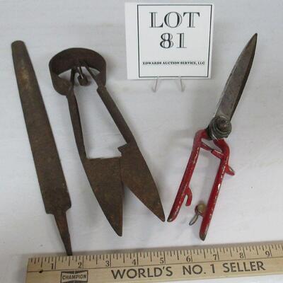 Vintage Clippers, Rasp and Shears of Some Kind