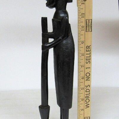 Solid Wood Hand Carved Woman Figure, Made in Kenya
