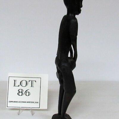 Hand Carved Solid Wood Male Drumming Figure, Made in Kenya
