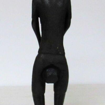 Hand Carved Solid Wood Male Drumming Figure, Made in Kenya