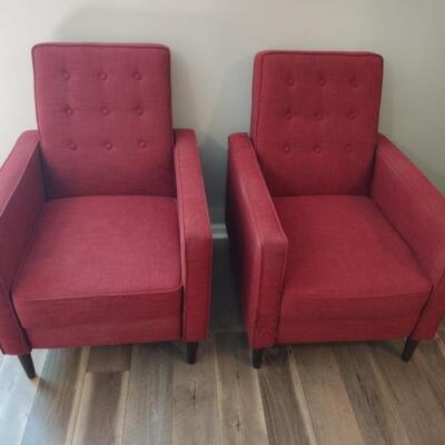 Pair of Padded Recliners