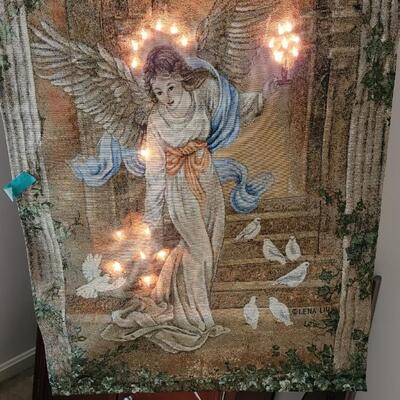 Lena Liu Angel Of Light Tapestry Wall Hanging Wood Hanging Rod 36x26