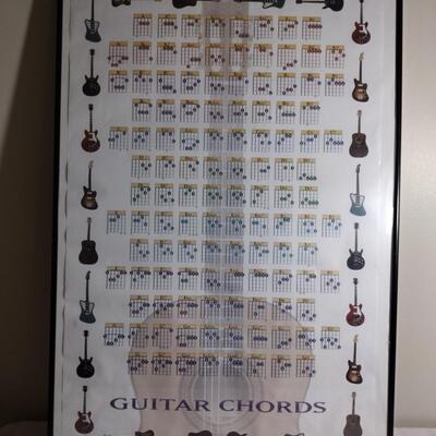 Guitar Chords Framed Poster