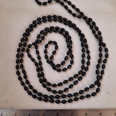 Very Long Beaded Necklacea Lot of 5