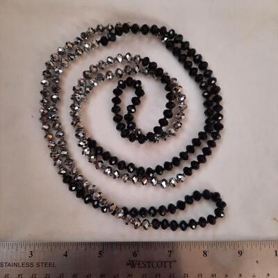 Very Long Beaded Necklacea Lot of 5