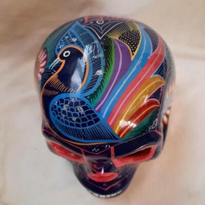 Hand Painted Ceramic Skull