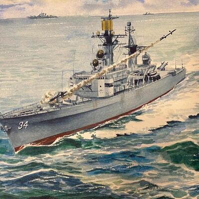 Lot 218: Artist Proof Navy Commissioned Painting