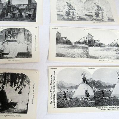 15 1970s Stereoscope View Cards, Reproductions From Originals