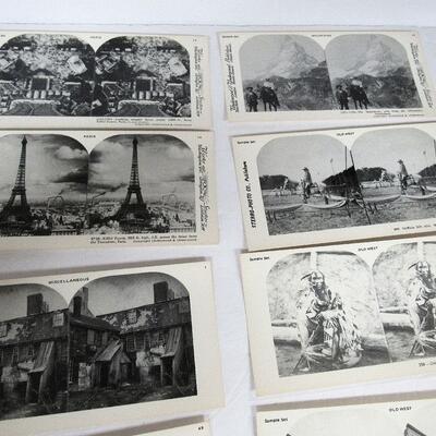 15 1970s Stereoscope View Cards, Reproductions From Originals