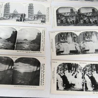 15 1970s Stereoscope View Cards, Reproductions From Originals
