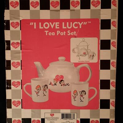 I Love Lucy Tea Pot Set NIB