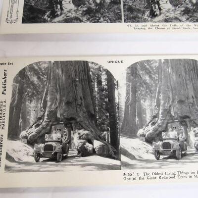 14 Stereoscope View Cards, 1970s Reproductions From Originals