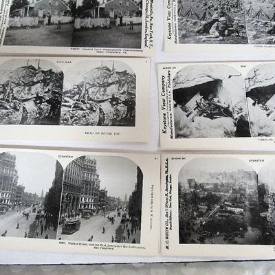 14 Stereoscope View Cards, 1970s Reproductions From Originals