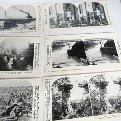 14 Stereoscope View Cards, 1970s Reproductions From Originals
