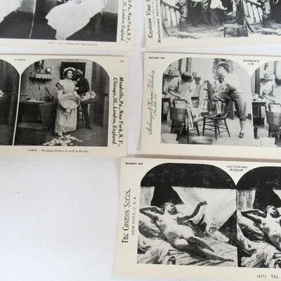 10 Vintage 1970s Reproduction From Original Stereoscope View Cards, Risque, Women's Lib, More