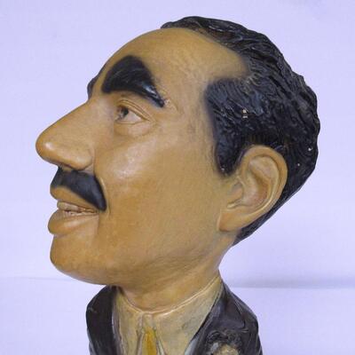 Large Vintage Chalkware Graucho Marx Figurine, Esco, 1973