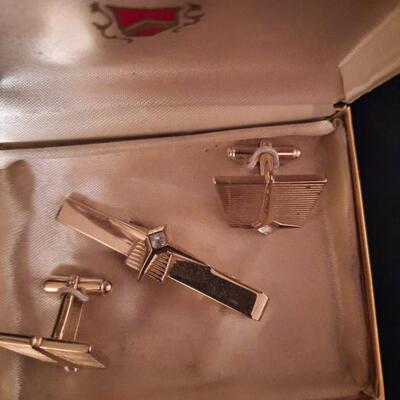 Vintage Anson Tie Clip and Cuff Link Set