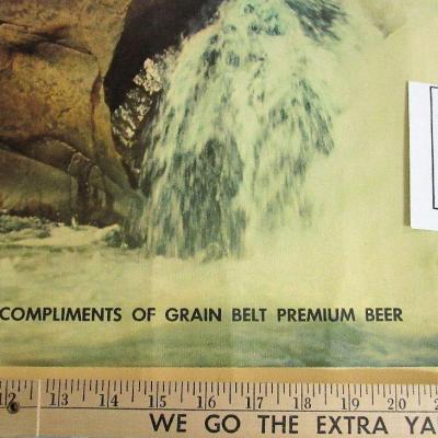 Vintage Grain Belt Beer Large Canvas Print, Man with Canoe, 26x33