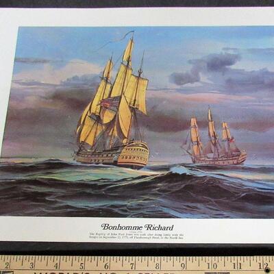 Vintage 1970s Litho, Bonhomme Richard, 11"x14"