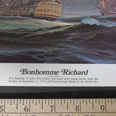 Vintage 1970s Litho, Bonhomme Richard, 11"x14"