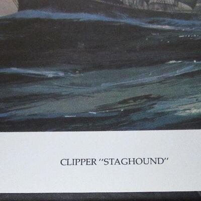 Vintage 1970s Litho, Clipper Staghound, 11"x14"