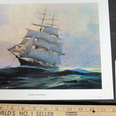 Vintage 1970s Litho, Clipper Staghound, 11"x14"
