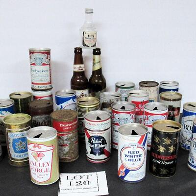 Lot of 31+ Year Old Beer Cans, Some Flat Tops, Bottles