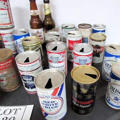 Lot of 31+ Year Old Beer Cans, Some Flat Tops, Bottles