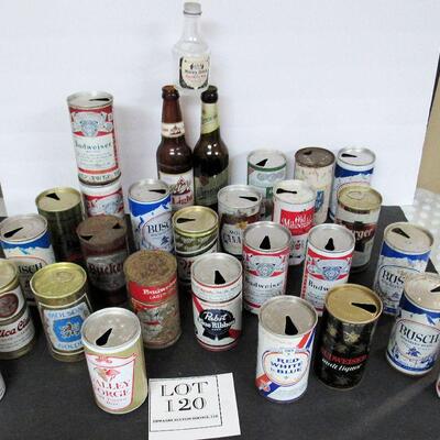 Lot of 31+ Year Old Beer Cans, Some Flat Tops, Bottles