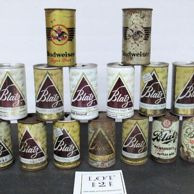 Vintage Blatz Beer Can Collection From Very Old Flat Tops to 31+ Year Old Cans