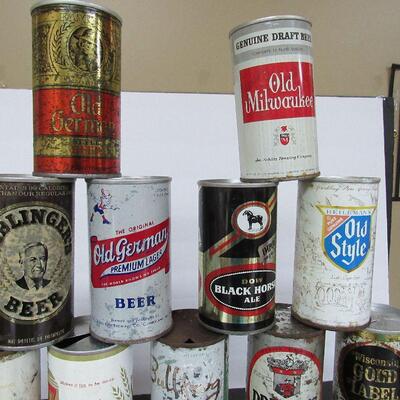Lot of Vintage Beer Cans, Old Flat Tops to 31+ Years Old