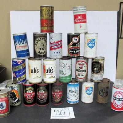 Lot of Vintage Beer Cans, Old Flat Tops to 31+ Years Old